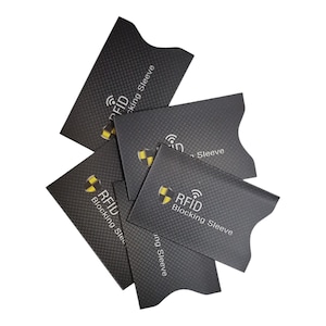 5 X Custodia anti-scansione RFID NFC ID porta carte di credito - Alluminio, 8,8 cm x 5,7 cm
