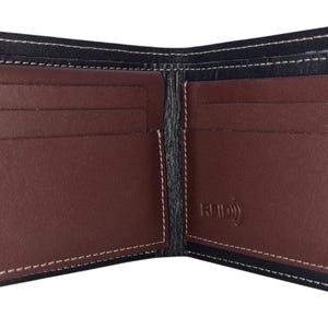 Cartera de hombre hecha a mano en piel de vacuno auténtica marrón y negra: elegante, duradera y el regalo perfecto - GW102