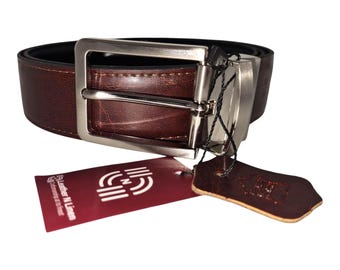 Valentino Black or Brown Leather & Gold Reversible Vintage  display picture 1