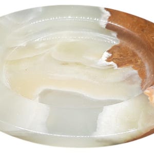 Vintage Grüne Onyx Platte, 6 "- 12" - Handgeschnitztes dekoratives Serviertablett, elegantes Herzstück aus Naturstein & luxuriöses Wohndekor Bild 4