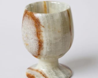Natural Onyx Shot Glasses Set of 6 | 60ml Alcohol Wine Glasses | Unique Stone Drinkware | Elegant Barware Decor