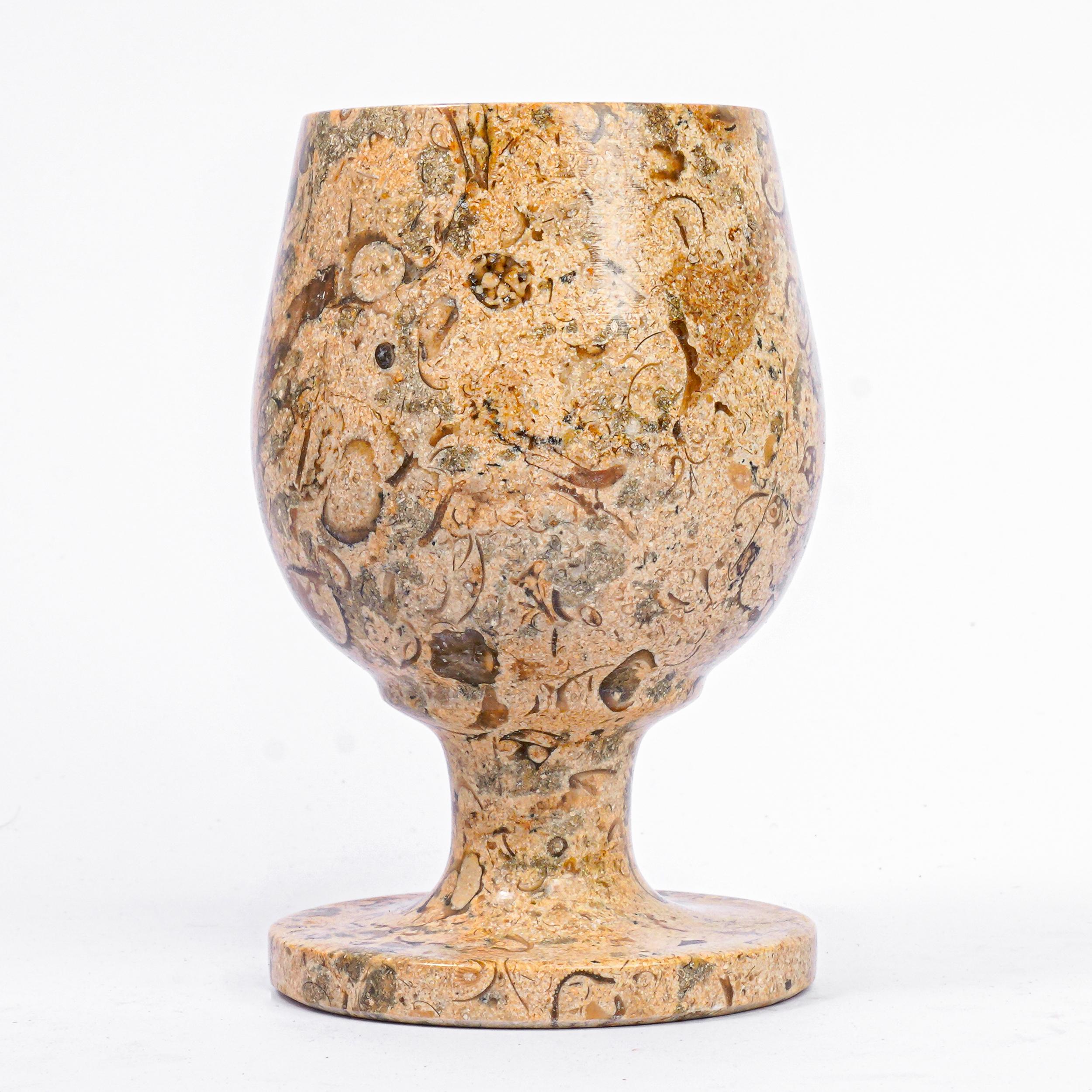 Coral Marble Goblet Set, 2.5