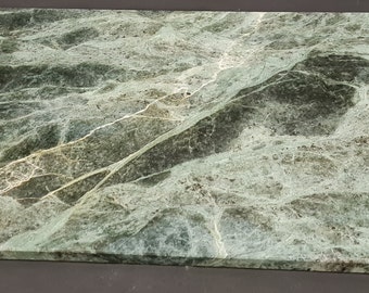 Natural Jungle Green Marble rectangular tray with handles, Length = 16" and Width = 10"