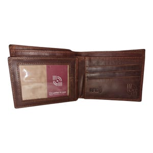Herren Braun Tri-Fold Brieftasche | 100% echtes Rindsleder | Handgefertigt, langlebig und stilvoll | SW106