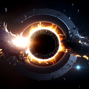 Black Hole - UHD Midjourney Prompt + Digitale Grafik ideal für Poster und Wallpaper!