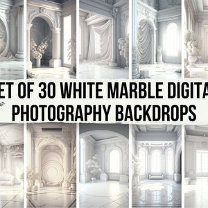 30x Breathtaking Digital Backdrops: White Room Backgrounds, Maternity Overlays, Studio Backdrops, Photoshop Effects, and Fine Art Textures