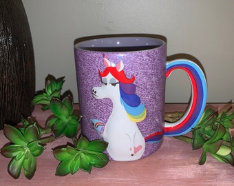 Disney Inside Out Mug.  Famous Rainbow Unicorn.  Disney Parks Coffee/Tea