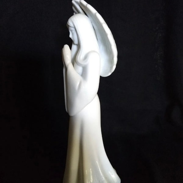 vintage 1986 10" Reco Adoration Angel figurine édition exclusive porcelaine blanche