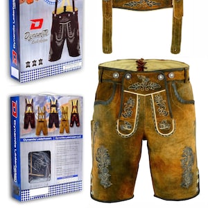 German Lederhosen Bavarian Real Leather Shorts Oktoberfest Shorts Men Shorts