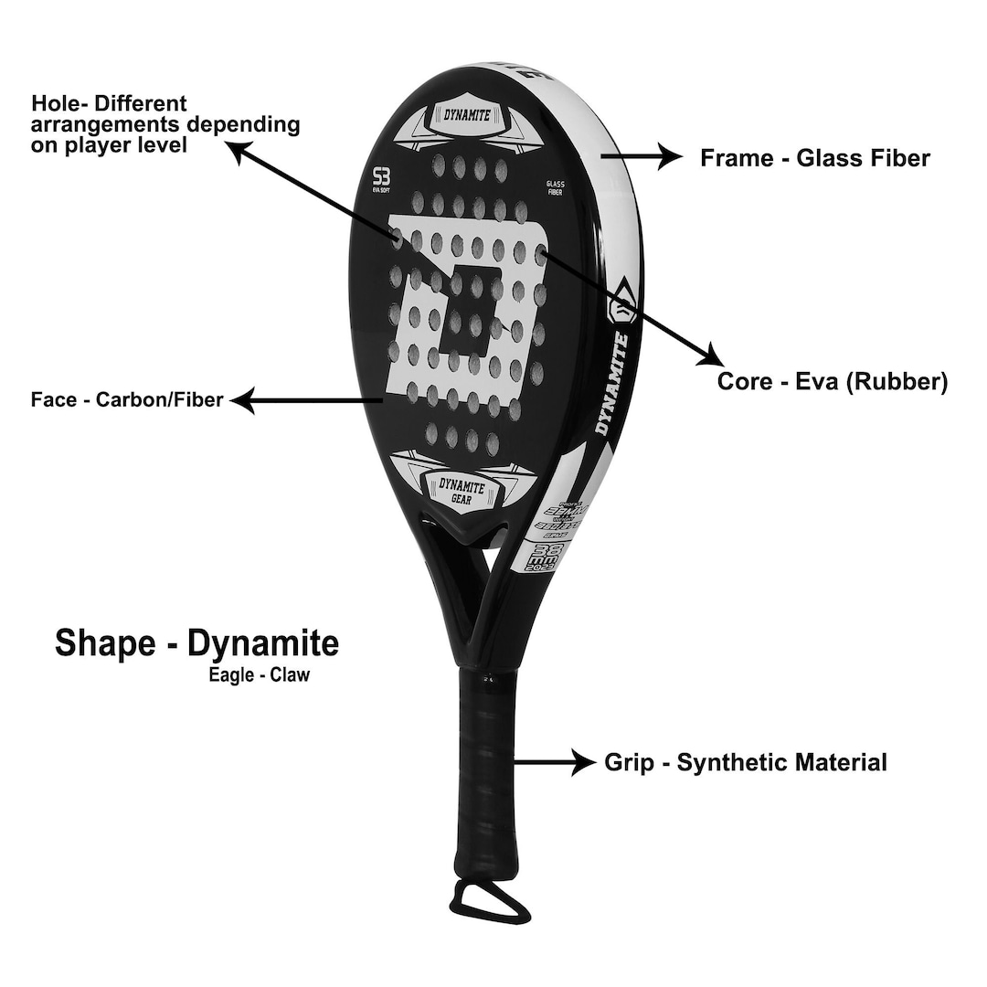 3021 Padel Racket Glass Fiber Padel Racket Dynamite Paddle Etsy