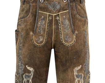 Oktoberfest Bavarian Shorts German Trachten Men Leather Shorts