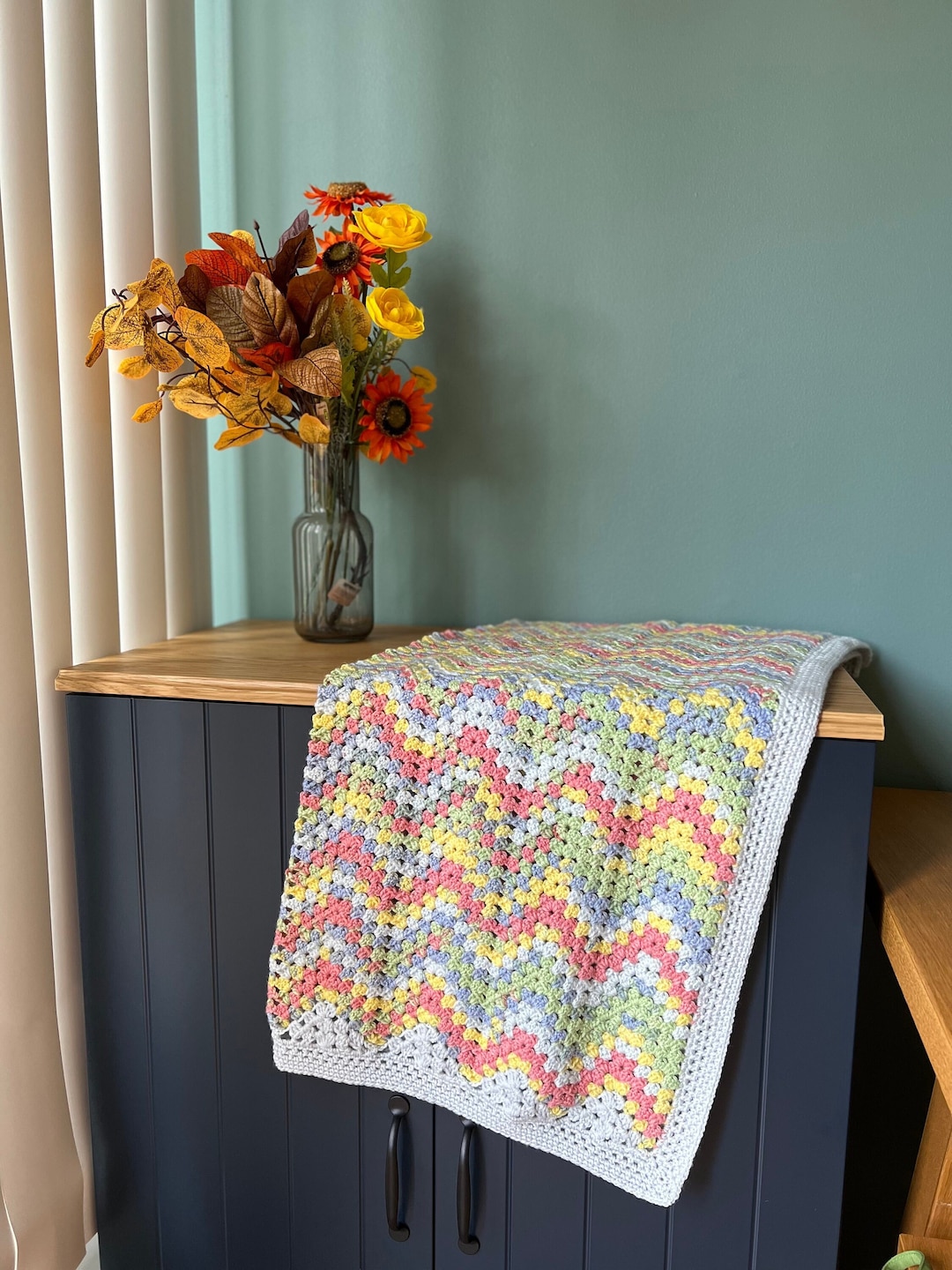 Cozy and Soft Crochet Chevron Stitch Baby Blanket Etsy