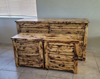 Wooden Dresser & Nightstands
