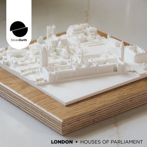 Decorazione murale del Parlamento / Decorazione 3D / Modello architettonico / Mappa di Londra / Punto di riferimento urbano moderno / Regalo con paesaggio urbano / Soprammobile da scrivania