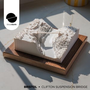 Bristol Hängebrücke Wandkunst | 3D Dekor | Architekturmodell | London Karte | Modernes urbanes Wahrzeichen | Stadtbild Geschenk | Schreibtisch Ornament