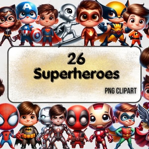 Superhero Clipart PNGs, Superhero stickers, Superhero Avengers Clipart, Super Heroes Boys Clipart, Superhero Bundle, Hulk Clipart,Spider png