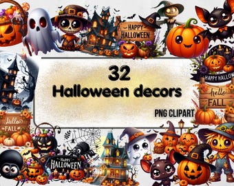 Cute Halloween decor clipart, Spooky Costume, Halloween decors, Halloween DIY, DIY Gift, Cute Clipart, Happy Halloween PNG