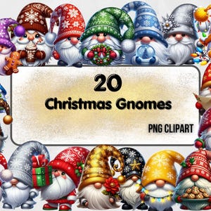 Cute Christmas Gnomes clipart PNG Gnomes, Winter Gnomes clipart, Christmas sublimation,Digital Download,Commercial Use