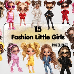 Fashion Chibi Doll, Cute Doll, Chibi PNG, Chibi Digital Art, Chibi Fashion Doll, Chibi Doll Clipart, Digital PNG