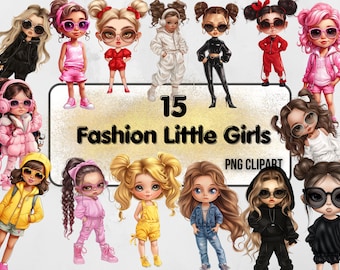 Fashion Chibi Doll, schattige pop, Chibi PNG, Chibi digitale kunst, Chibi Fashion Doll, Chibi Doll Clipart, digitale PNG