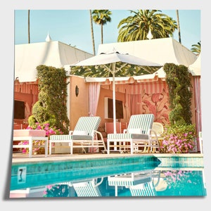 The Beverly Hills Hotel Pool Cabana Print