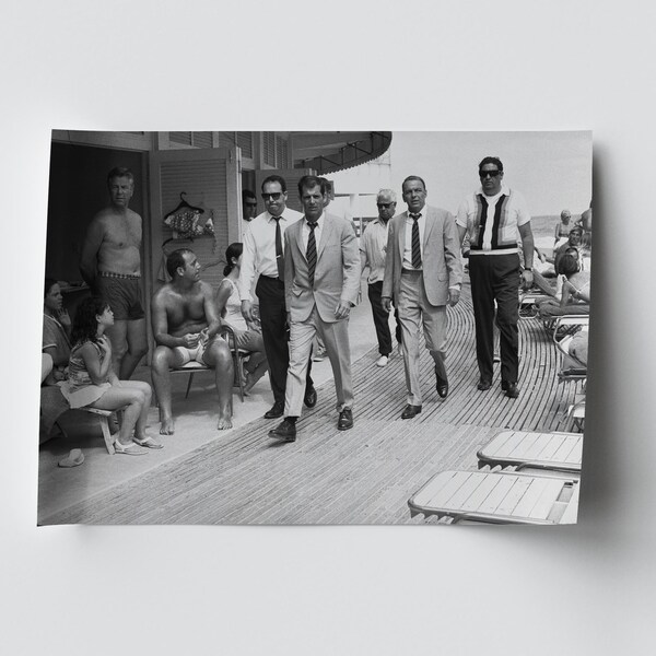 Frank Sinatra Walking On The Boardwalk Print