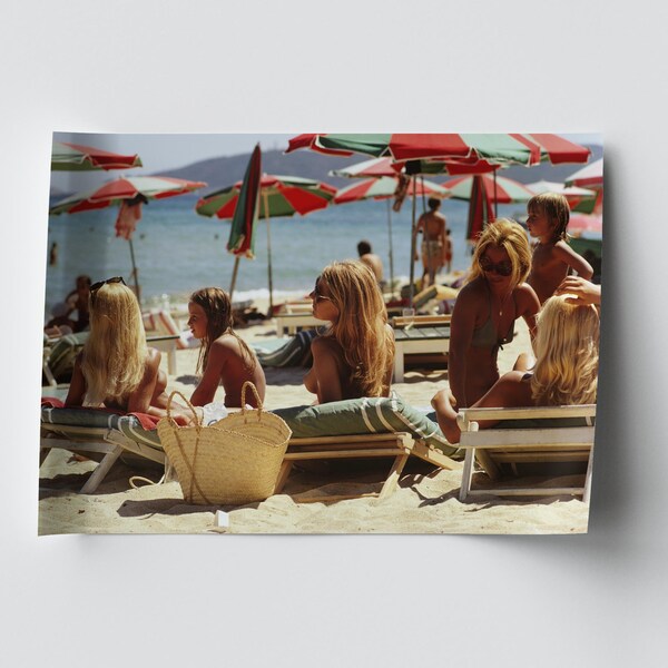 Slim Aarons Saint-tropez Beach Print Poster