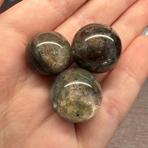 1ct Mini Garden Quartz Lodolite Crystal Sphere 18mm