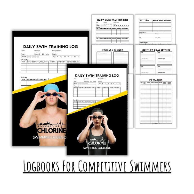 Swimmers Log Journal - Etsy UK