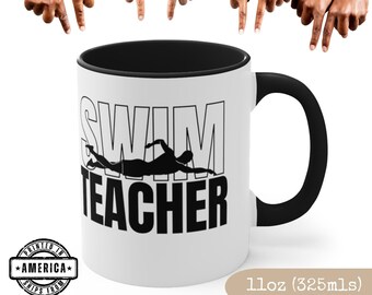 Swim Teacher Coffee Cup For Swim Teacher Mug Gift For Swim Teacher Appreciation Gift For Swim Teacher Best Teacher Gift Tea Swimmer Cup 50US