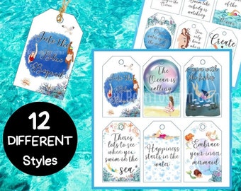 Wild Swimmer Open Water Swimming Party Favors Tag Gift Tags For Swimmers Boho Beach Party Treats Label Ideas PDF Instant Download Printables