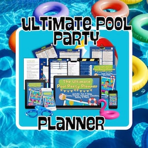 プールパーティー：プランナーテンプレート、チェックリスト、20種類以上の水泳ゲーム、水上安全ガイド（印刷可能なPDFダウンロード）
