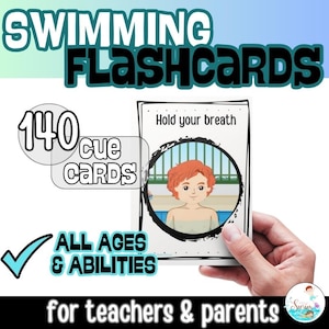 Schwimmer VISUAL CUE FLASHCARDS Schwimmlehrer Lehrmittel Schwimmbilder Visuelle Lernmittel Besondere Bedürfnisse Anpassungsfähiges Schwimmen Download pdf