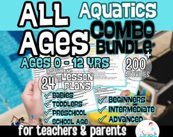 ALL AGES BUNDLE 0-12yrs Learn To Swim Lesson Plans Teaching Baby to School Age