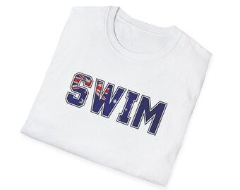 Aussie Flag Swimmer's T-shirt For Australian Swimmers Swimming Australia Coaches Swimmer Gift Swim Teacher Gifts Swim Coach & Team Gifts 93