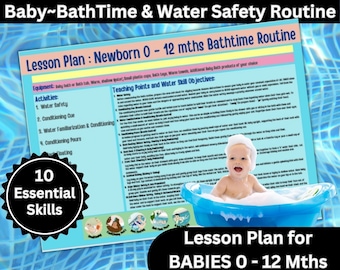 NEW BABY Bathtime Routine For Babies Bath Time Lesson Plan Learn To Swim Teach Water Safety For New Parents & Swimming Teachers PDF Download