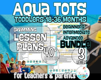 TODDLER BUNDLE Of Lesson Plans 18 - 36mths Learn To Swim & Water Safety All Levels
