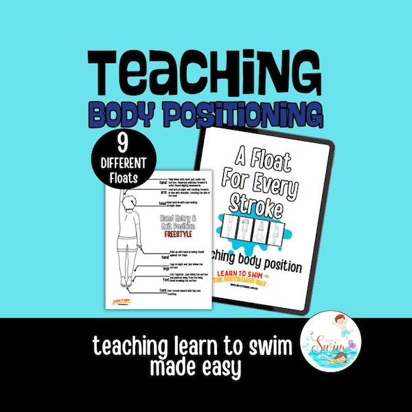 BODY POSITIONING & FLOATING Guide For Teaching Swimming and Stroke Correction Printable Digital Download