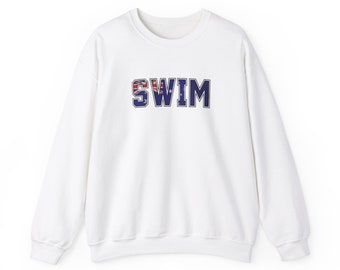 Swimming Australia Crewneck Swimmer's Sweatshirt For Aussie Sweater For Swimming Gifts Swim Coach Swim Squad Swimmers Swim Mom Sweatshirt 85