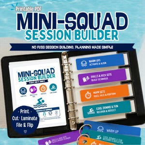 MINI-SQUAD PDF Planner Swim Session Builder Coach & Lesson Planning System Team Training Tool