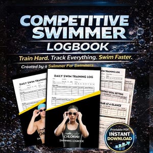 Cuaderno de entrenamiento del equipo de natación: Diario de un nadador de élite (Descarga digital)