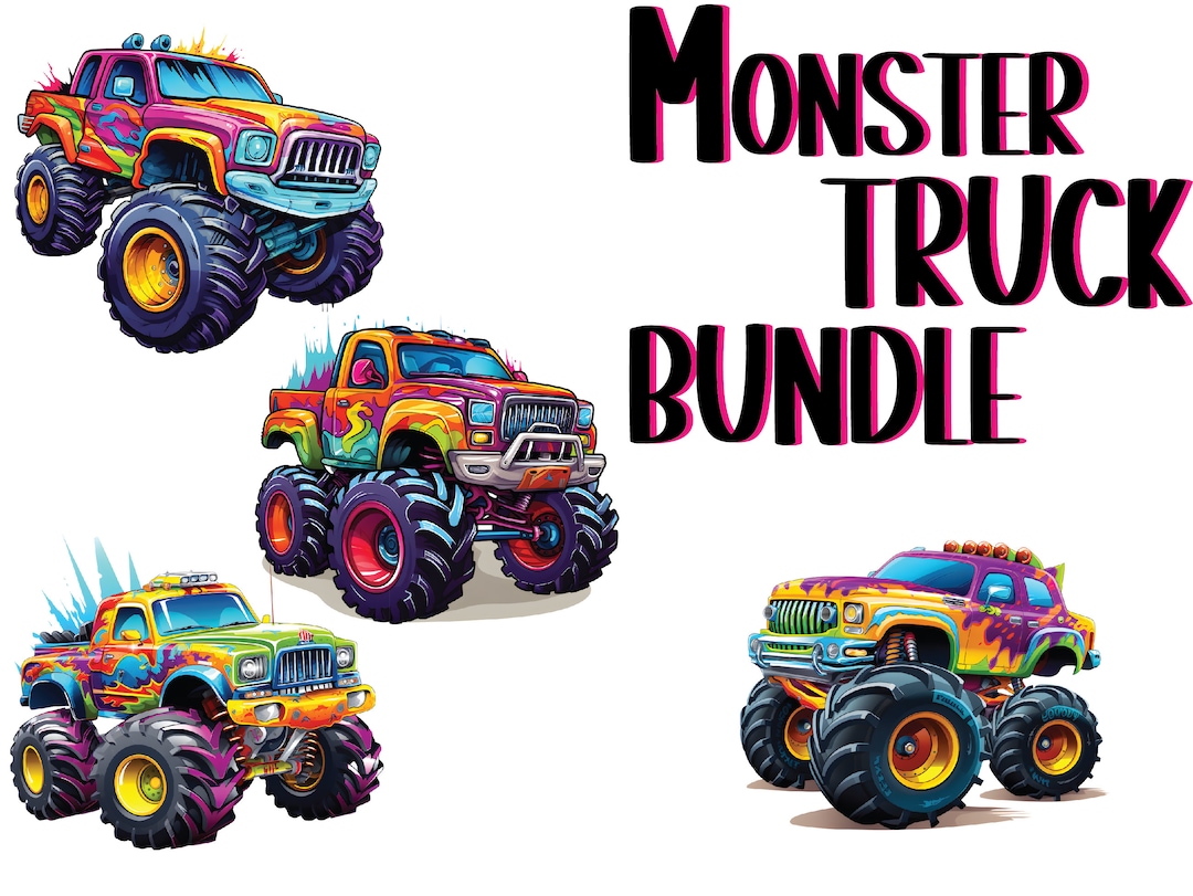 Monster Truck Bundle SVG Monster Jam SVG Monster Truck Party - Etsy