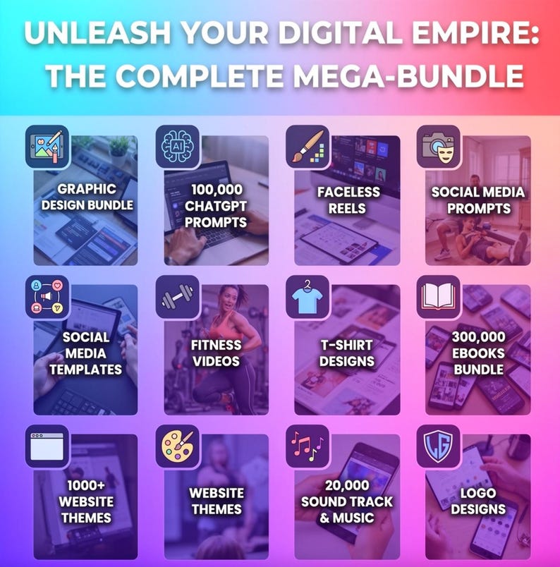 55 Million+ Digital Products Mega Bundle | PLR MRR Ebooks, Templates ...