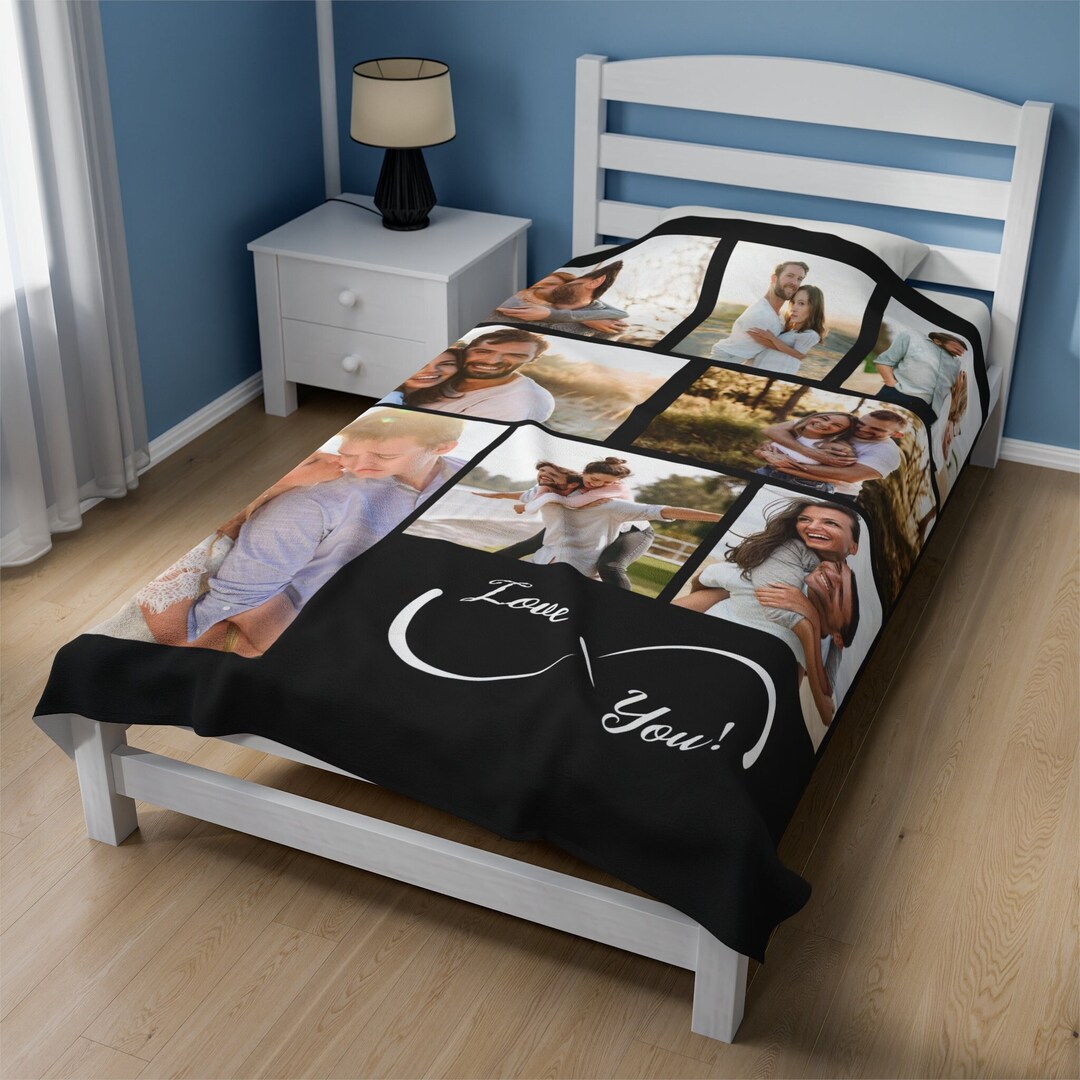 Customizable Blanket, Personalized Photo Blanket for Adults, Custom