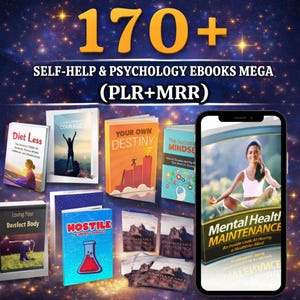 Paquete de más de 170 libros electrónicos de autoayuda sobre psicología / Derechos PLR MRR (Descarga digital) imagen 4