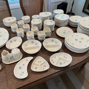 Franciscan atomic starburst MCM dishware replacements (remaining parts of / items from pictured LOT) - READ Description please