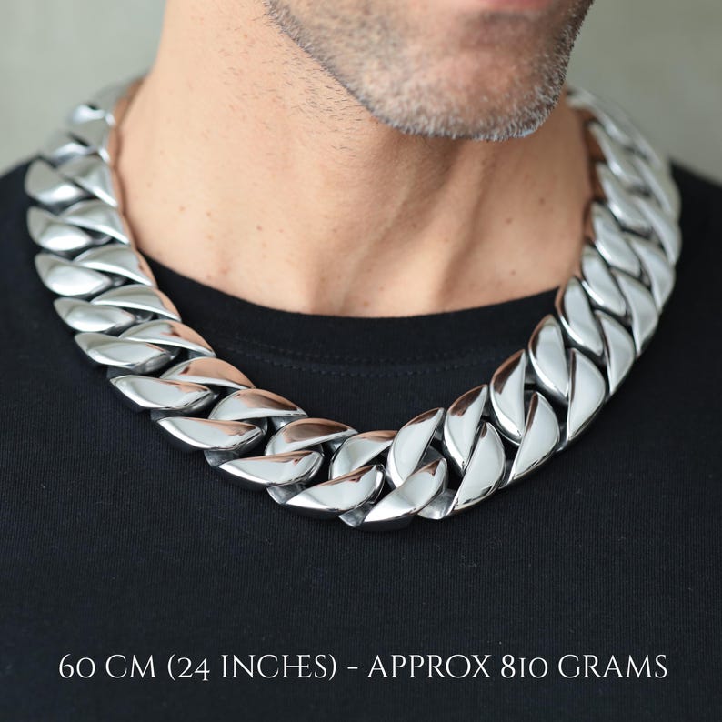 Massive 32mm Miami Cuban Link Chain: Solid Stainless Steel Necklace - Etsy