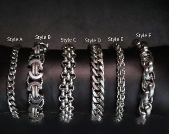 Stainless steel bracelets, pick your favourite bracelet, fashion wrist wear for him