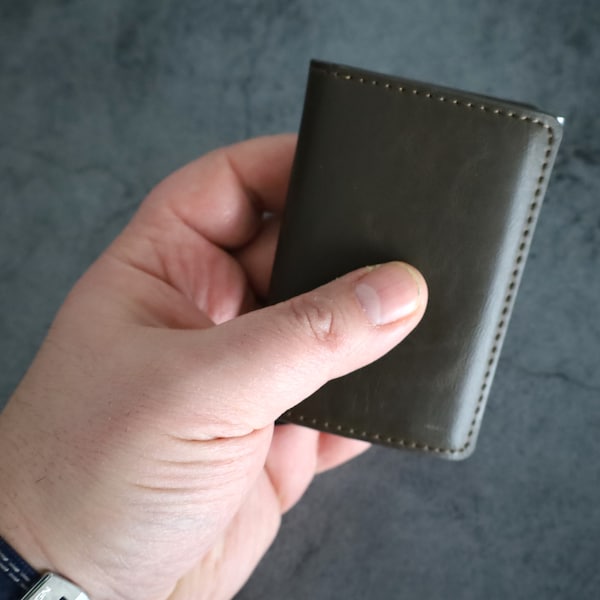 Porte-cartes pop-up, porte-cartes de crédit pratique, étui en aluminium avec protection RFID, fentes pour billets et pièces de monnaie, mini portefeuille de poche intelligent en cuir végétalien