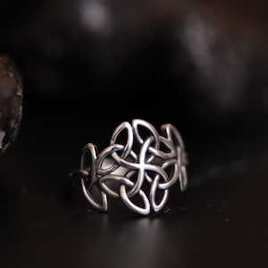Sterling Silver Knot Ring: Abstract Resizable 925 Jewelry (Sizes 7-10 US)